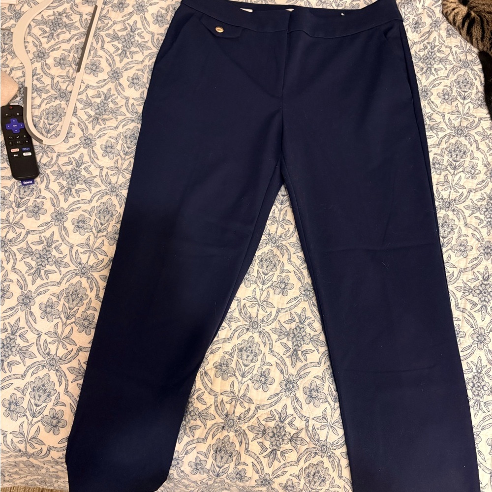 LOFT Navy Straight Leg Pants